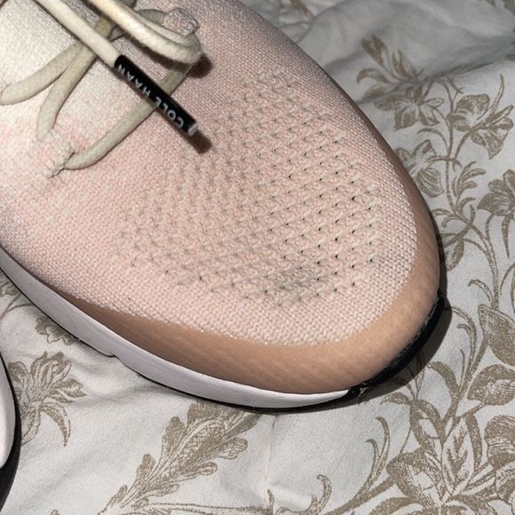 Cole Haan Zerogrand All-Day Women's Ivory Peach Pink Blush Knit Sneakers Sz 8 - Picture 5 of 7